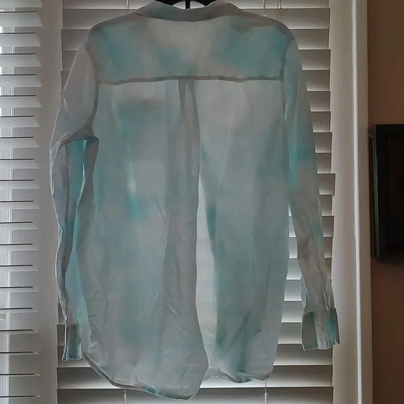 Crown & Ivory Men's White and Blue Cloud Button Down Long Sleeve XL - Picture 2 of 4